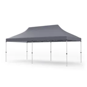 10 x 20 FT Pop-up Canopy Tent with Carrying Bag-Gray