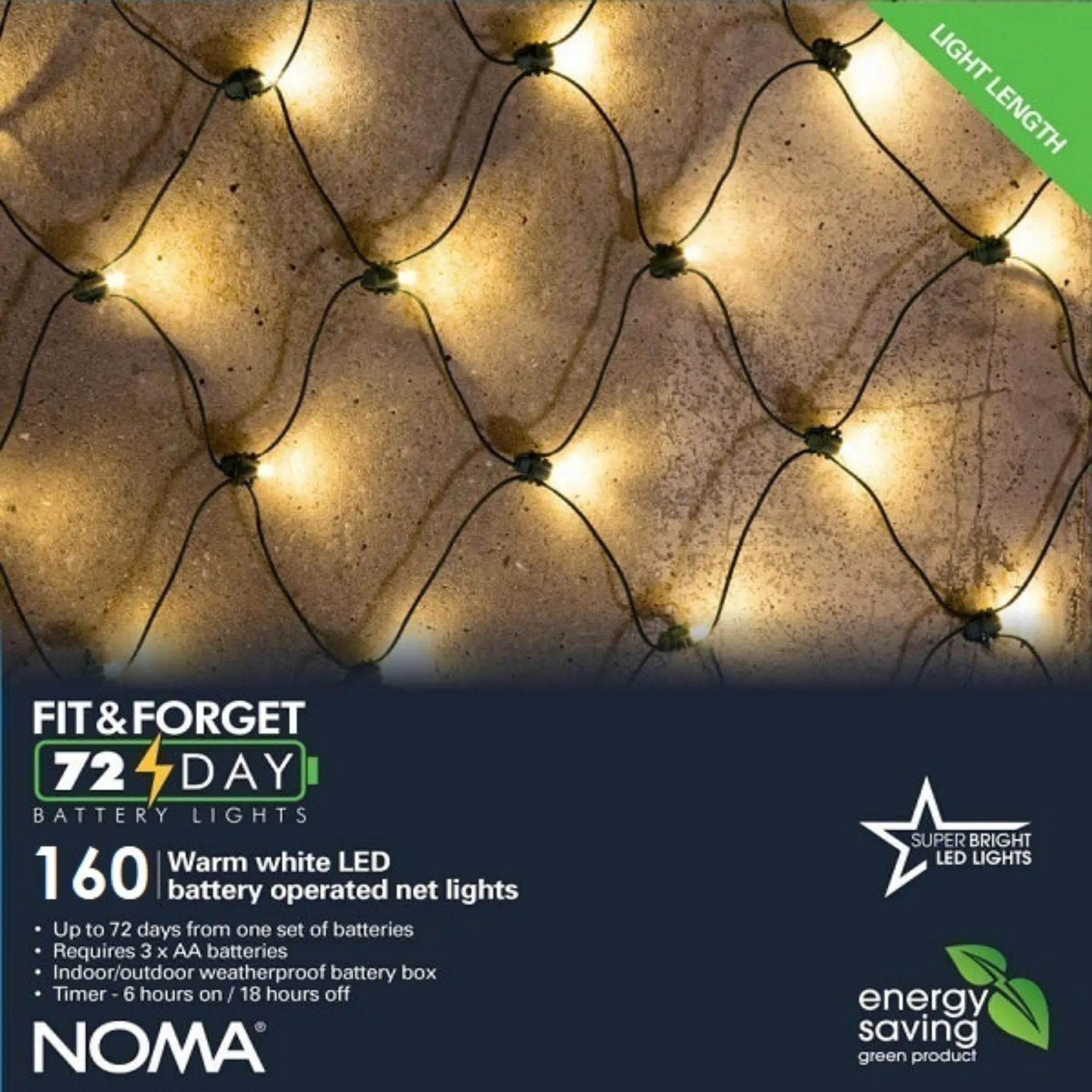160 Fit & Forget Warm White Multifunction Net Lights