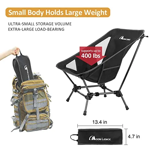 2 Pack Portable Folding Ultralight Camping Chairs