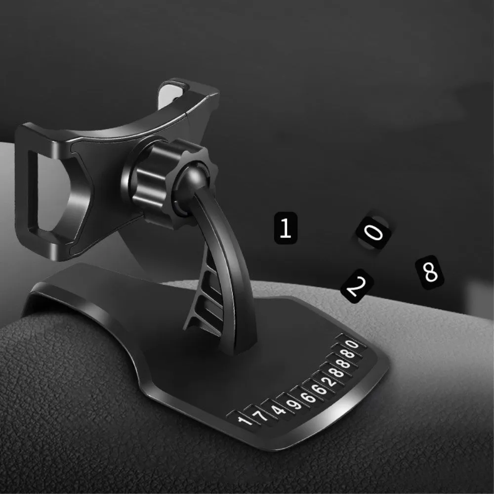 3 in 1 Car GPS Smartphone Holder: Dashboard / Visor Clamp   AC Grid Clip for Suzuki Compass - Black