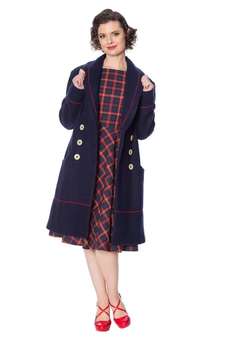 Banned Apparel - Blue Diva Coat