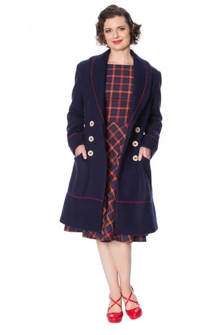 Banned Apparel - Blue Diva Coat