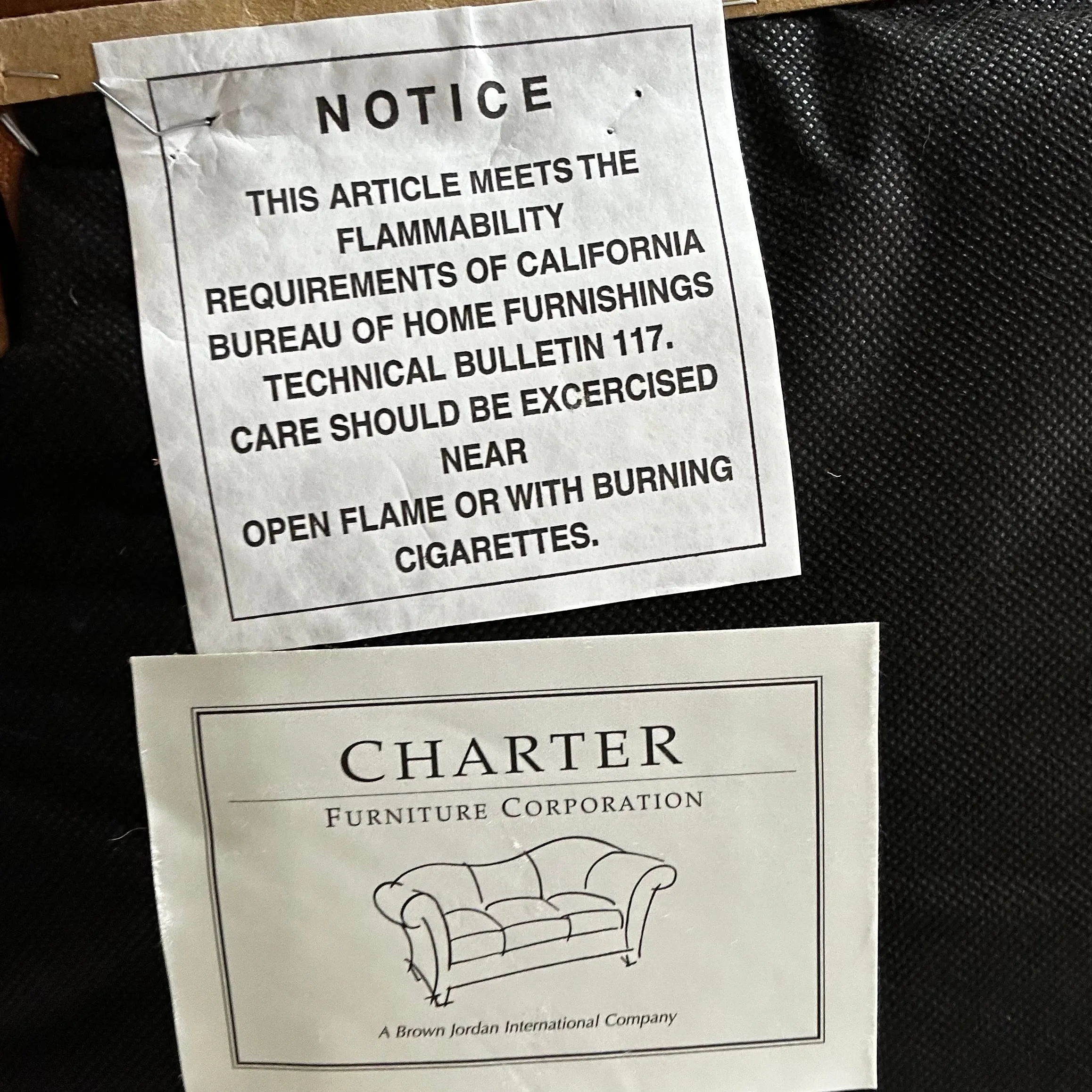 Charter Furniture Co. Tufted Leather Lounge Chair, Honey Brown