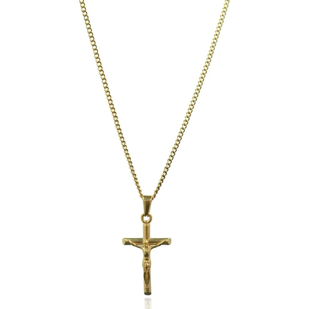 Compass & Cross Pendant Set  - (Gold)