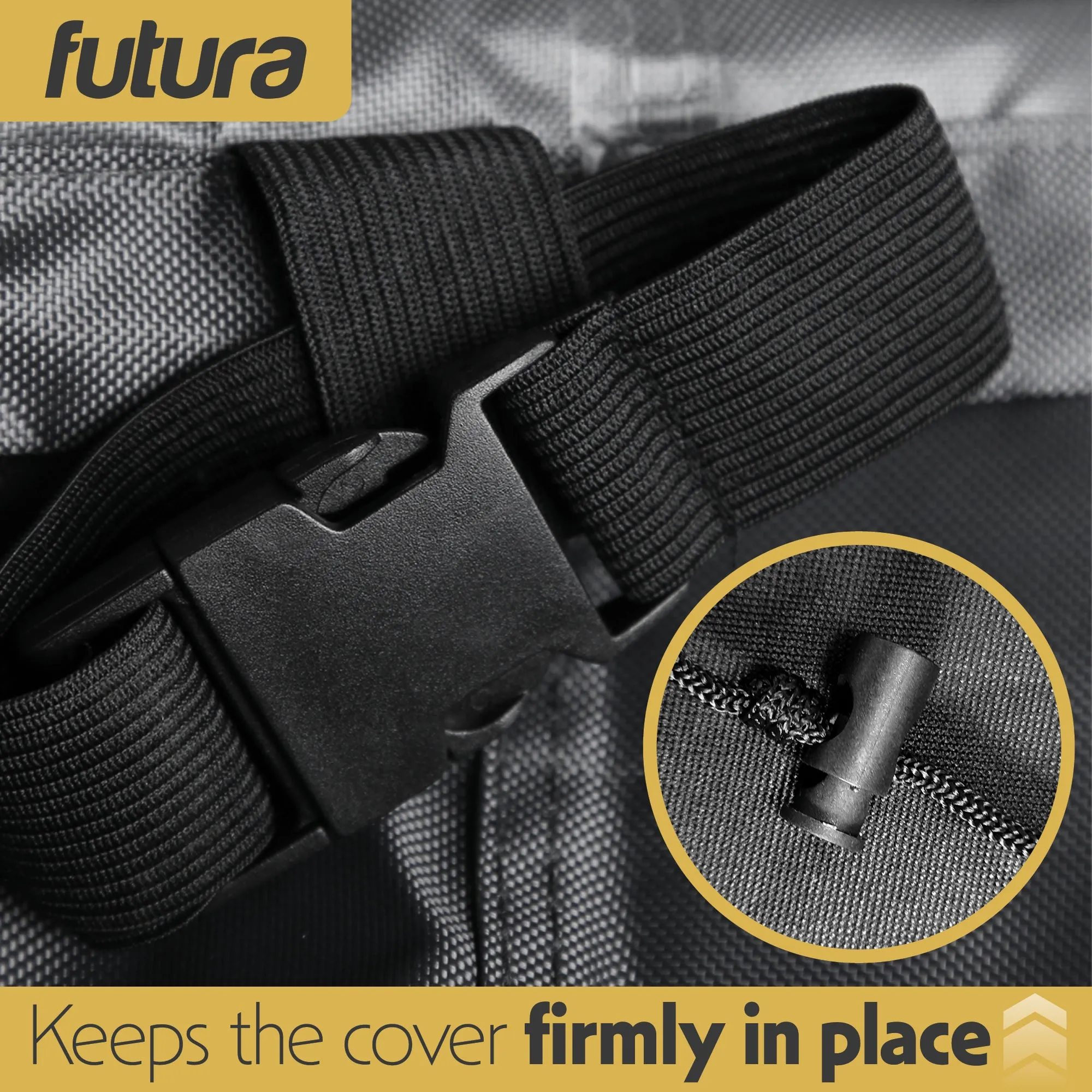 Futura Garden Furniture Cover Weatherproof 250 x 210 x 90cm Rectangular Heavy Duty Rip Resistant Oxford Fabric