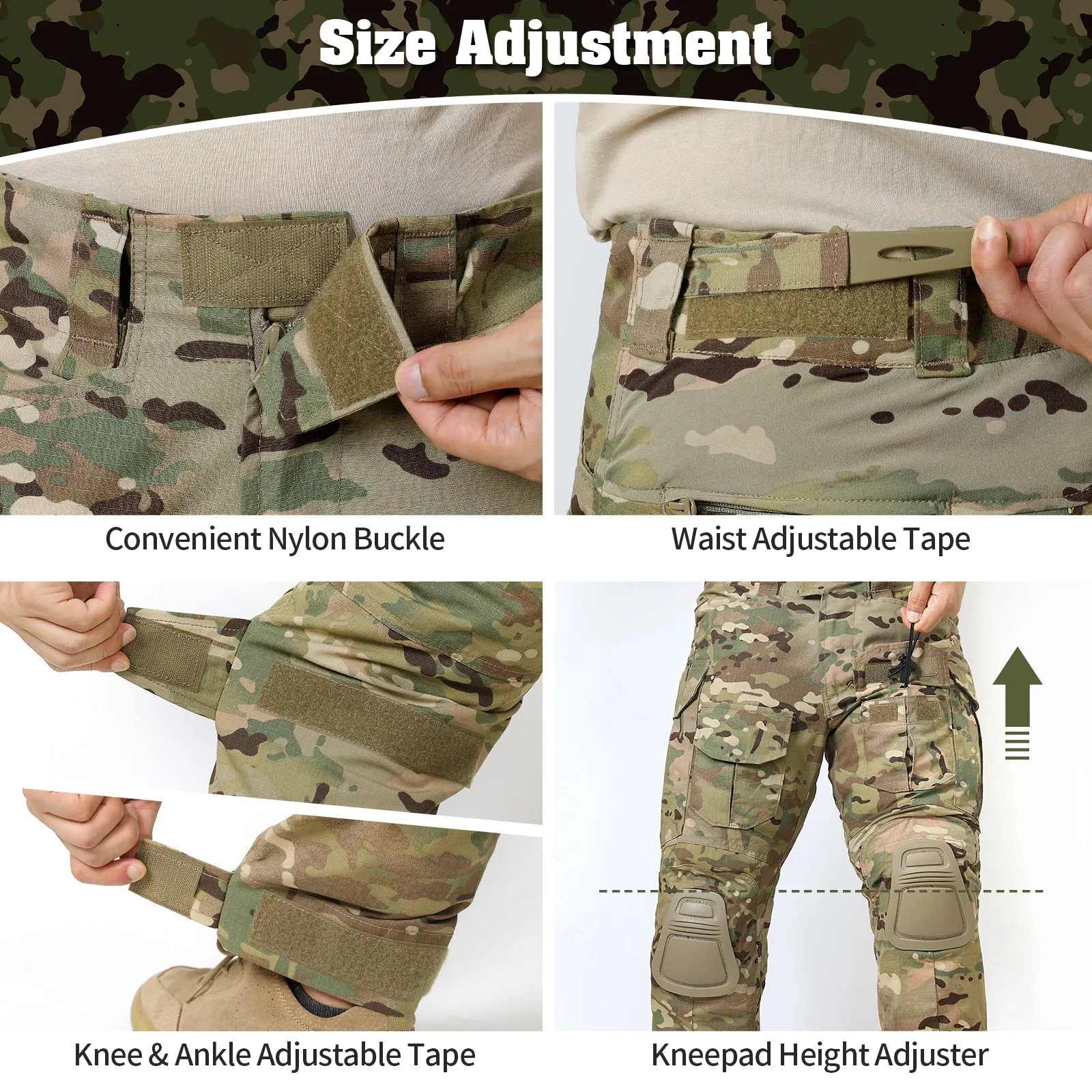 G3 Pro Combat Pants with Knee Pads Rip-Stop Tactical Pants