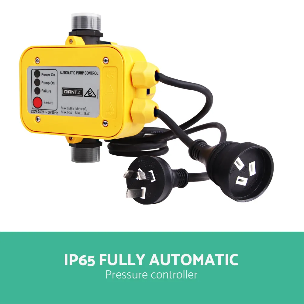 Garden Water Jet Pump High Pressure 800W Tank Rain Farm Irrigation Yellow