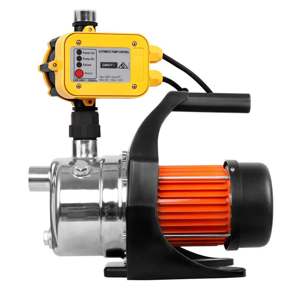 Garden Water Jet Pump High Pressure 800W Tank Rain Farm Irrigation Yellow