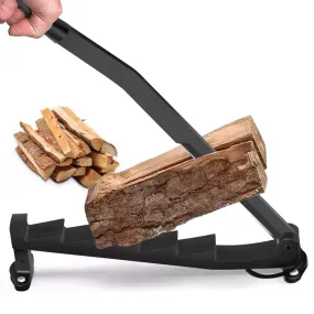 Hanging Carbon Steel Firewood Chopping Machine - Portable Wall Mounted Wood Kindling Splitter