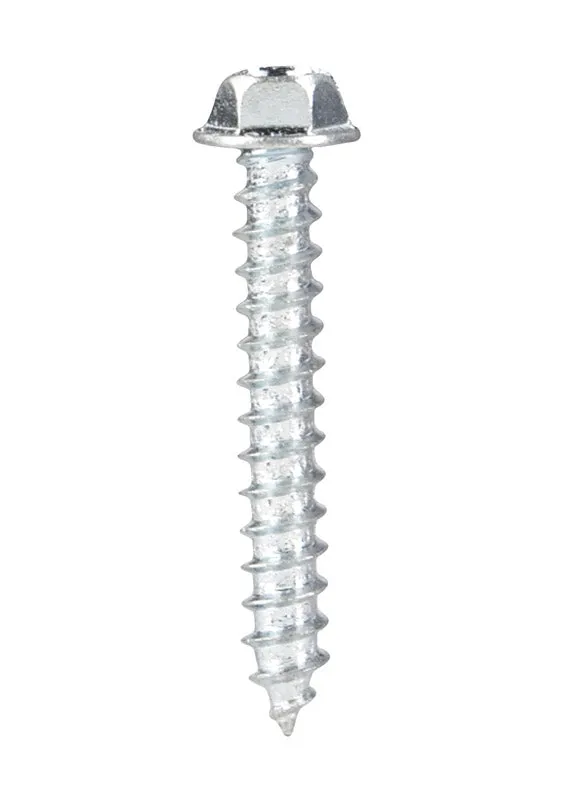 Hillman No. 12 X 1-1/2 in. L Slotted Hex Head Sheet Metal Screws 100 pk