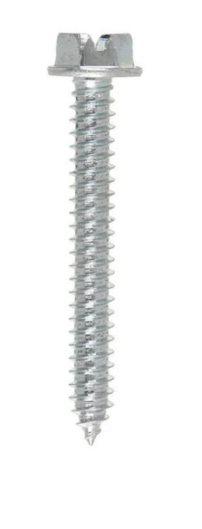 Hillman No. 14 X 2 in. L Slotted Hex Head Sheet Metal Screws 100 pk