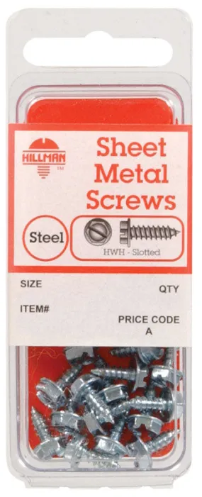 Hillman No. 14 X 3/4 in. L Slotted Hex Head Sheet Metal Screws 5 pk