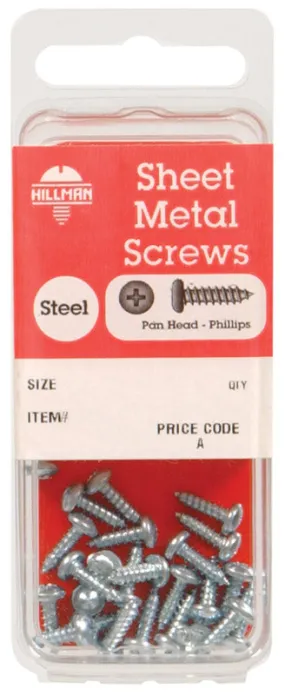 Hillman No. 8 X 1.33 in. L Phillips Pan Head Sheet Metal Screws 8 pk