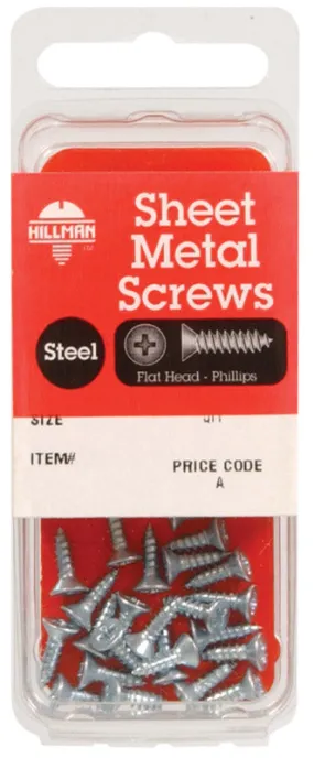 Hillman No. 8 X 2 in. L Phillips Flat Head Sheet Metal Screws 6 pk