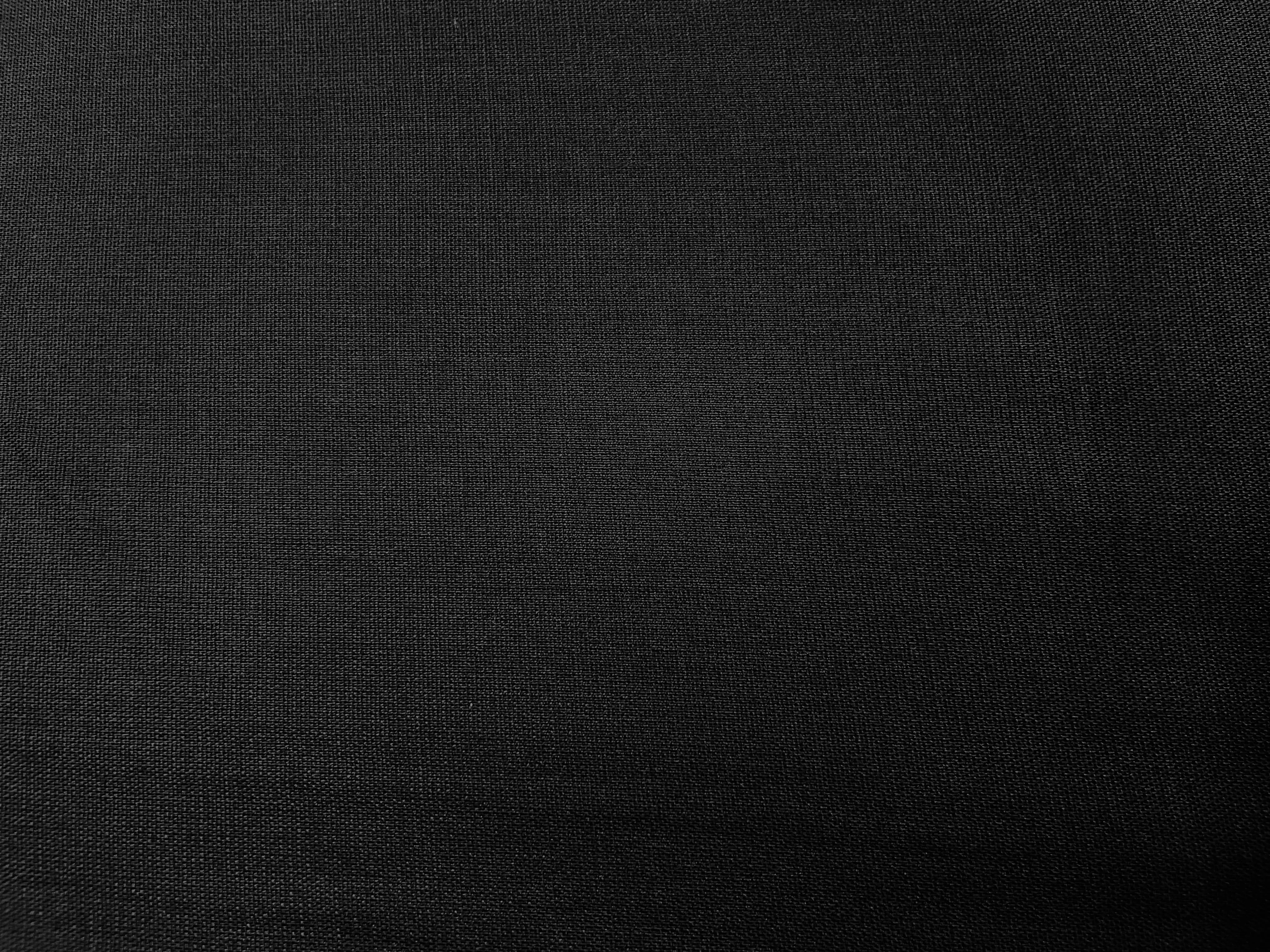 Jet Black Plain Soft Cotton Rayon Fabric