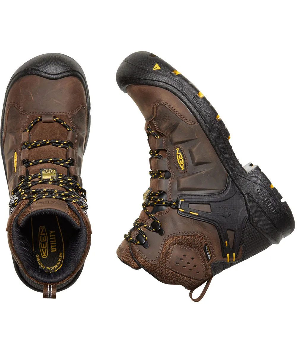 Keen Dover 6" Waterproof Safety Toe Work Boots - Dark Earth