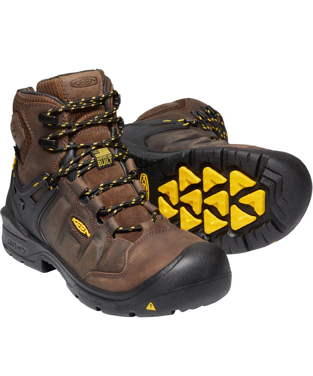 Keen Dover 6" Waterproof Safety Toe Work Boots - Dark Earth