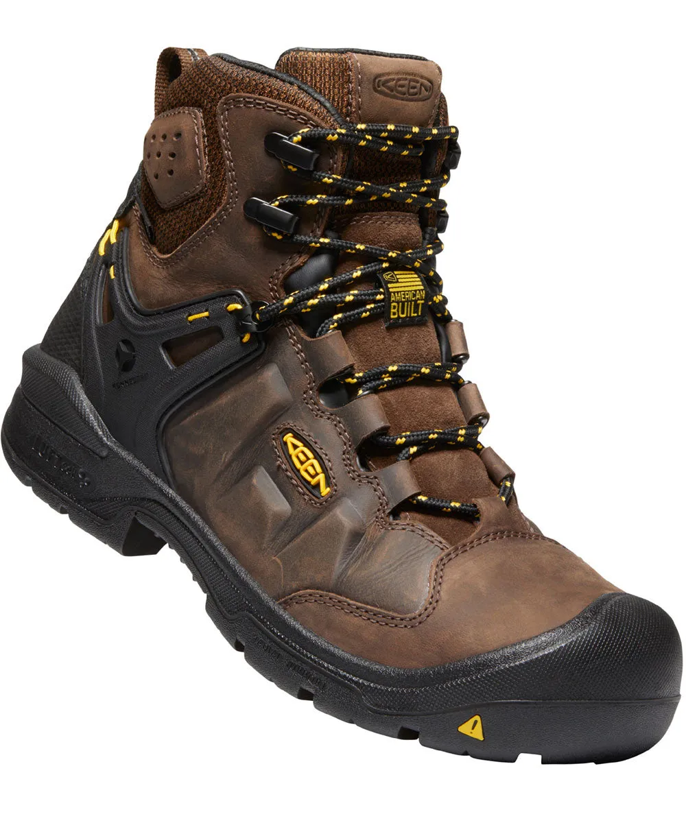 Keen Dover 6" Waterproof Safety Toe Work Boots - Dark Earth