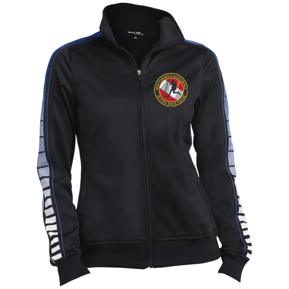 Ladies Dot Print Warm Up Jacket