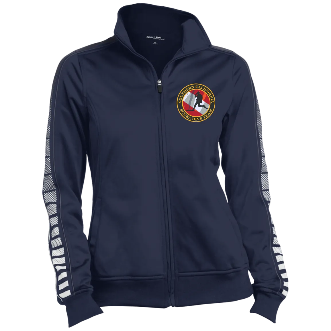 Ladies Dot Print Warm Up Jacket