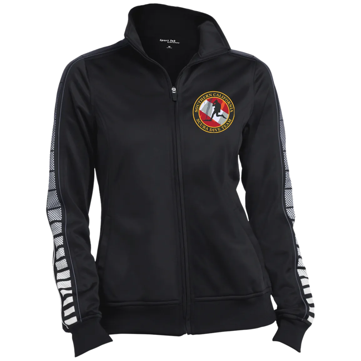 Ladies Dot Print Warm Up Jacket