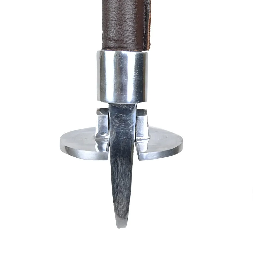 Leather Walking Stick Folding Seat Venator Coffee Brown