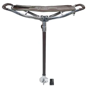 Leather Walking Stick Folding Seat Venator Coffee Brown