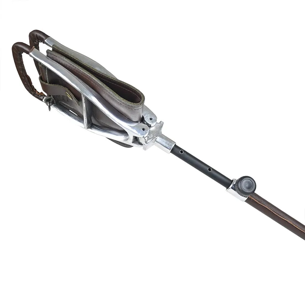 Leather Walking Stick Folding Seat Venator Coffee Brown