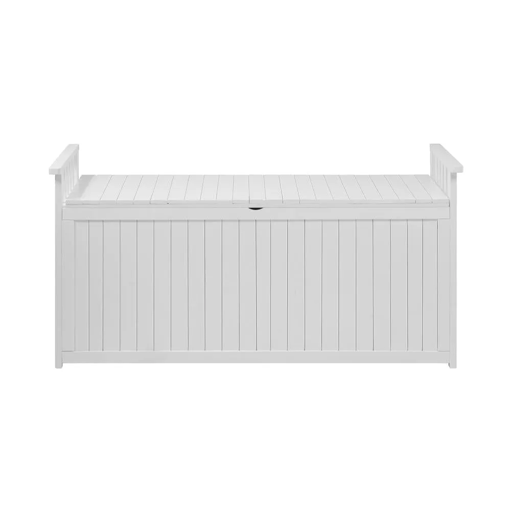Livsip Outdoor Storage Box Garden Bench Wooden 500L White