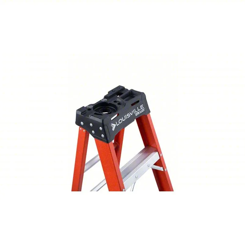LOUISVILLE Stepladder: 12 ft Ladder Size, Fiberglass, 375 lb Load Capacity, 49 lb Wt