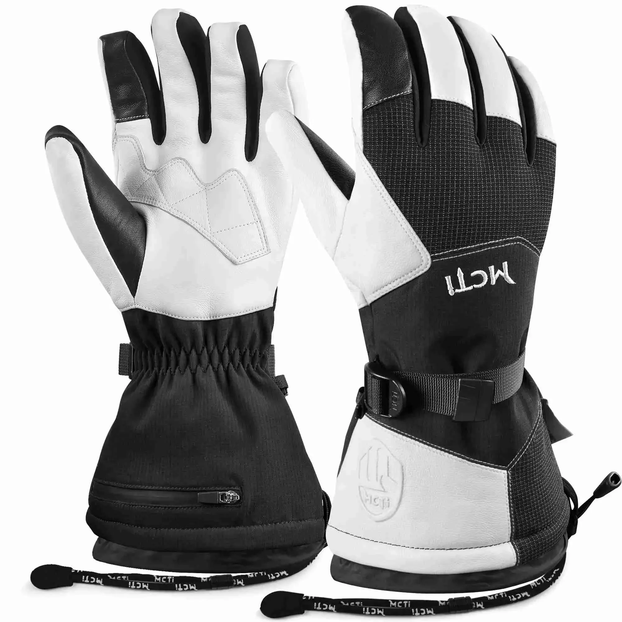 MCTi Men's Pro Goatskin Leather Ski Gloves