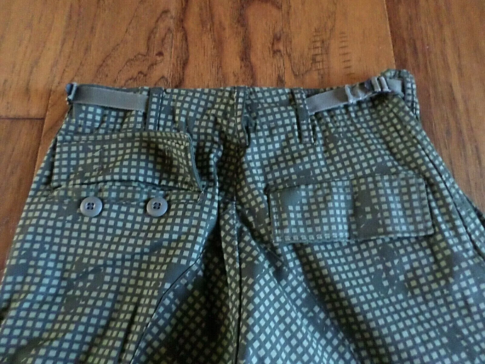 MILITARY ISSUE NIGHT DIGITAL DESERT BDU PANTS GULF WAR ERA BUTTON FLY 6 POCKET