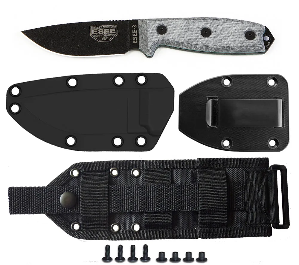 Model 3 Knife, Plain Edge - ESEE Knives