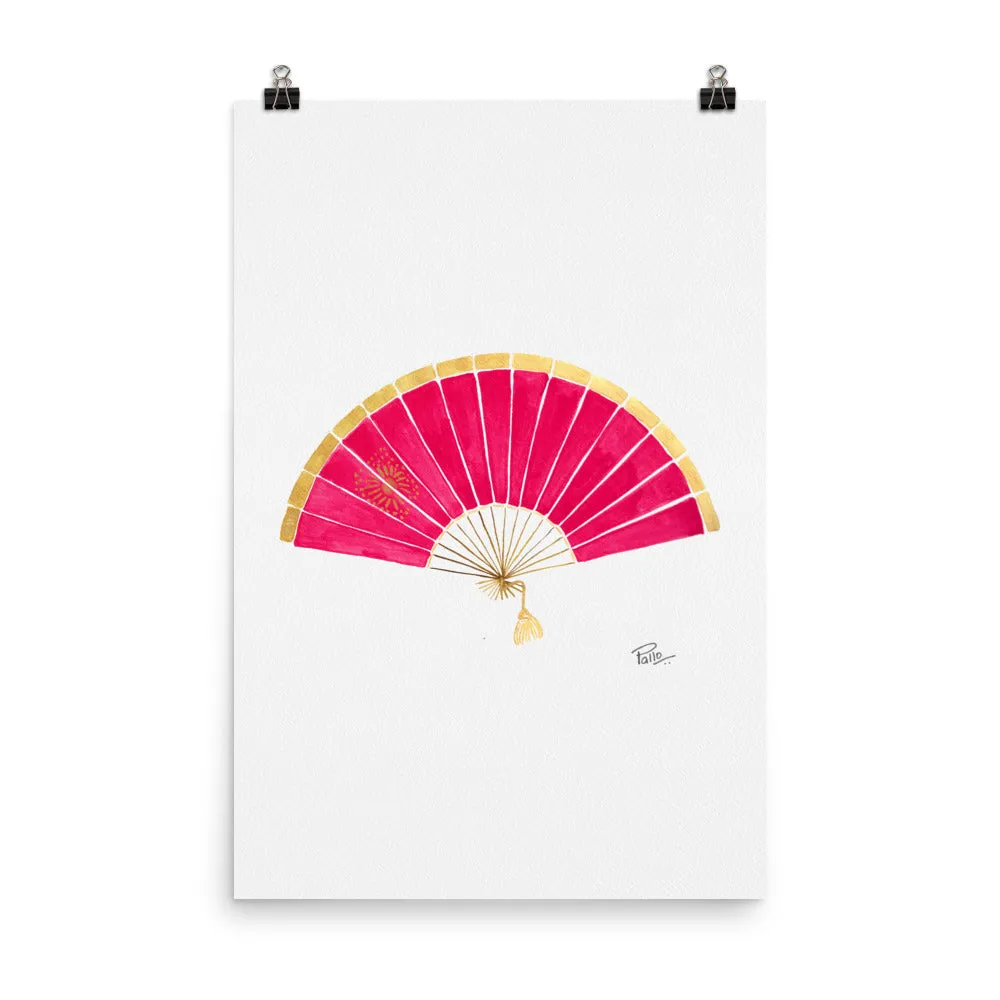 M's Folding Fan - Art Print