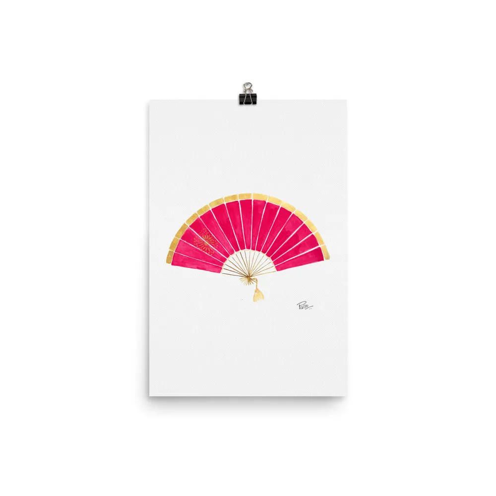M's Folding Fan - Art Print