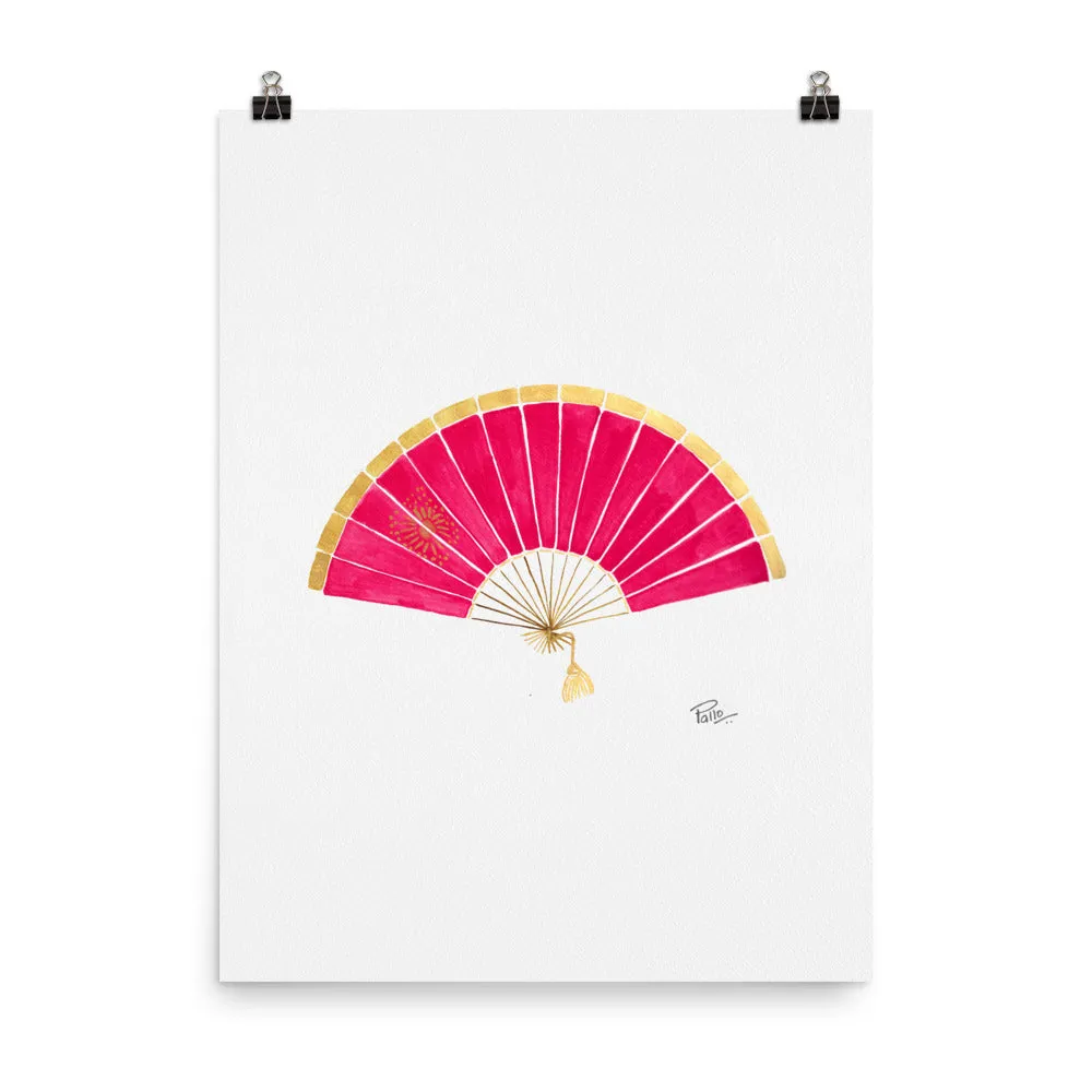 M's Folding Fan - Art Print
