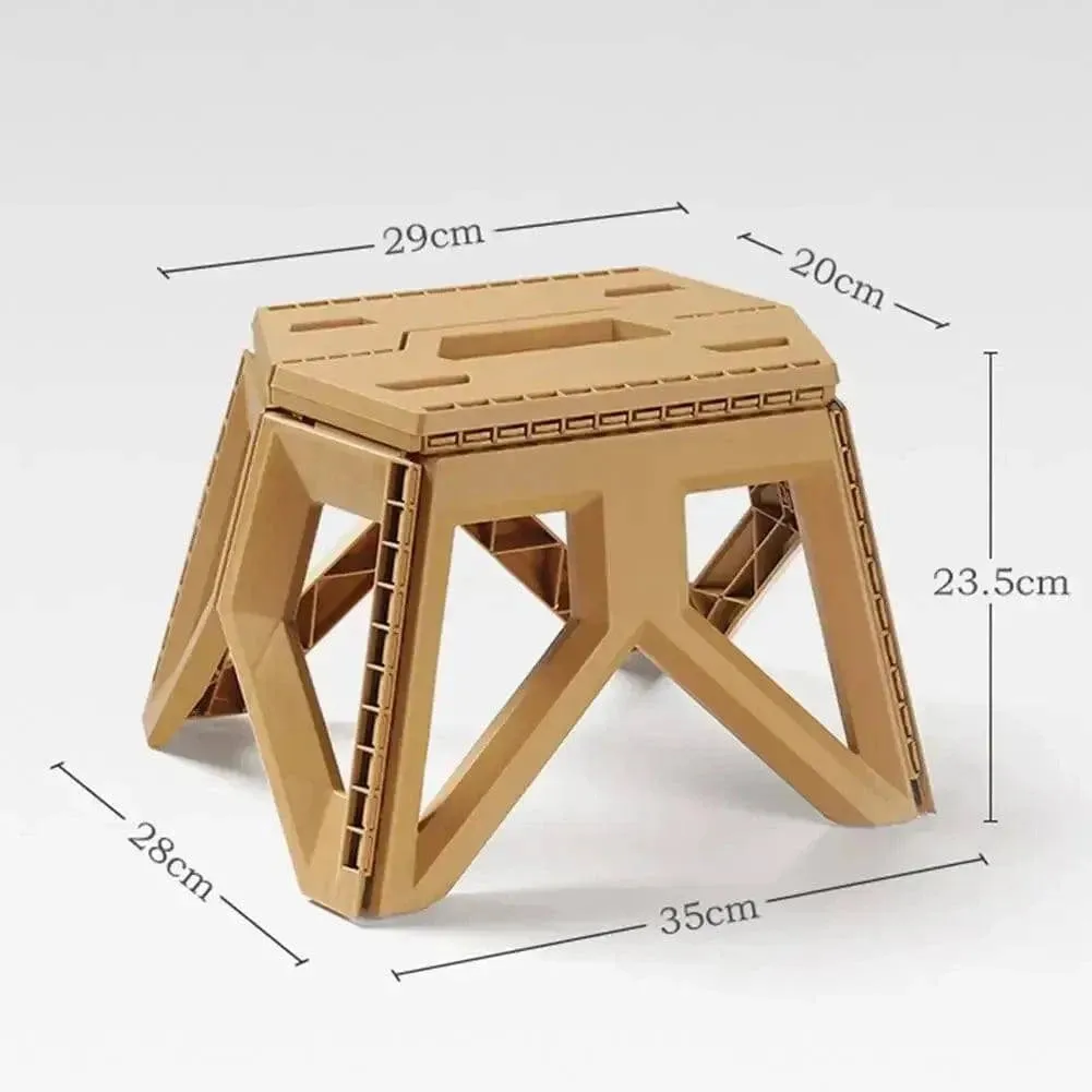 Outdoor Portable Folding Stool Camping Portable Plastic Stool High Load-bearing Handle Mazza Camping Stool