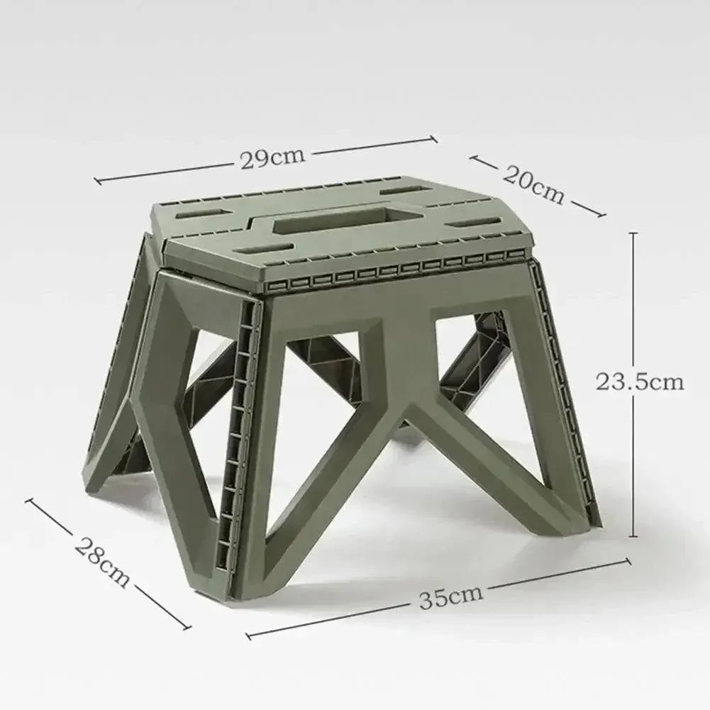 Outdoor Portable Folding Stool Camping Portable Plastic Stool High Load-bearing Handle Mazza Camping Stool