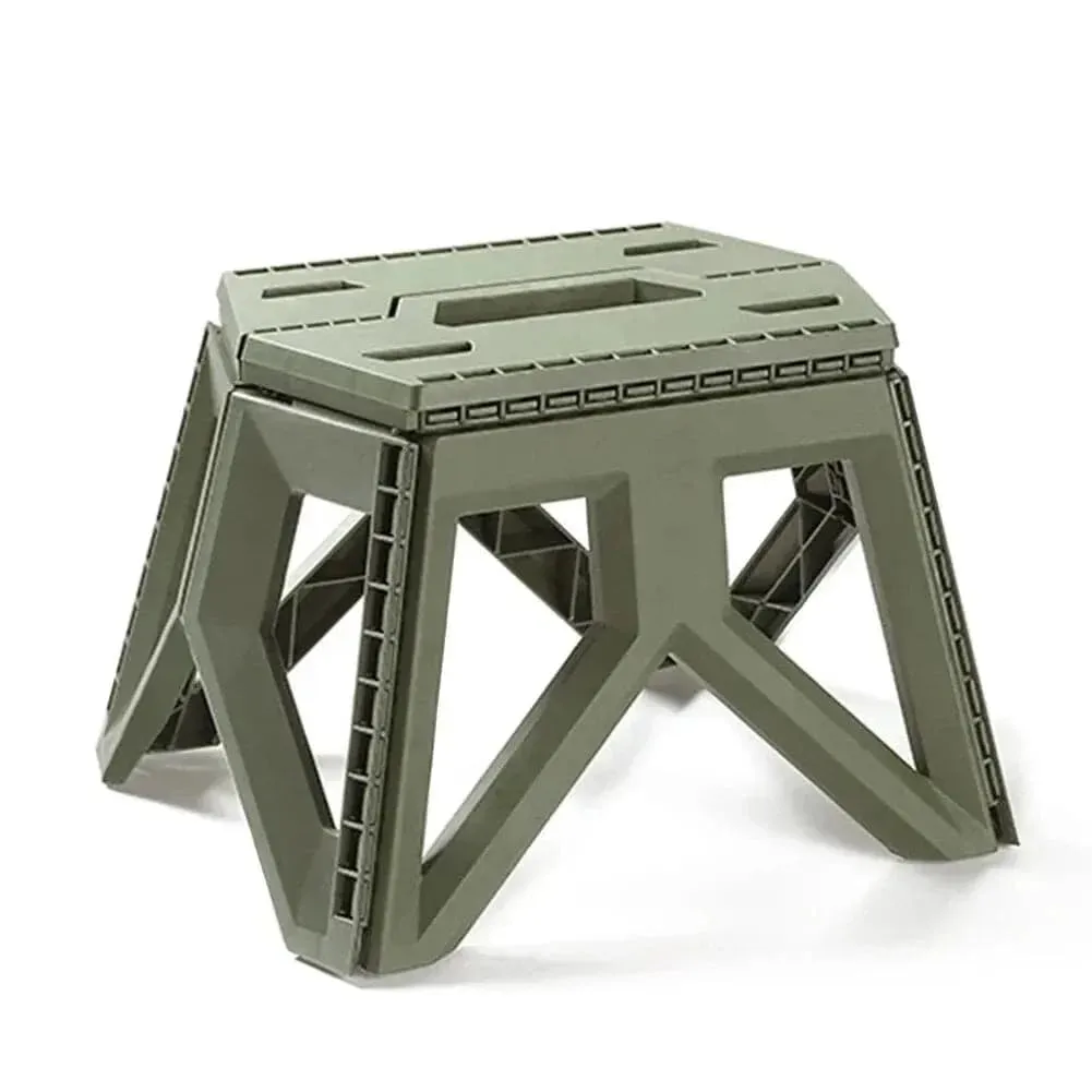 Outdoor Portable Folding Stool Camping Portable Plastic Stool High Load-bearing Handle Mazza Camping Stool
