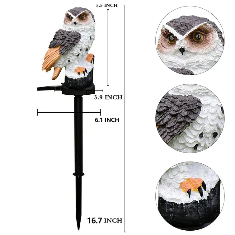 Owlight - Solar garden light with a decorative pole