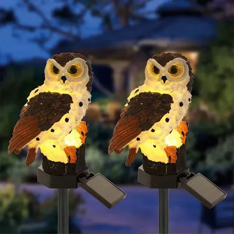 Owlight - Solar garden light with a decorative pole