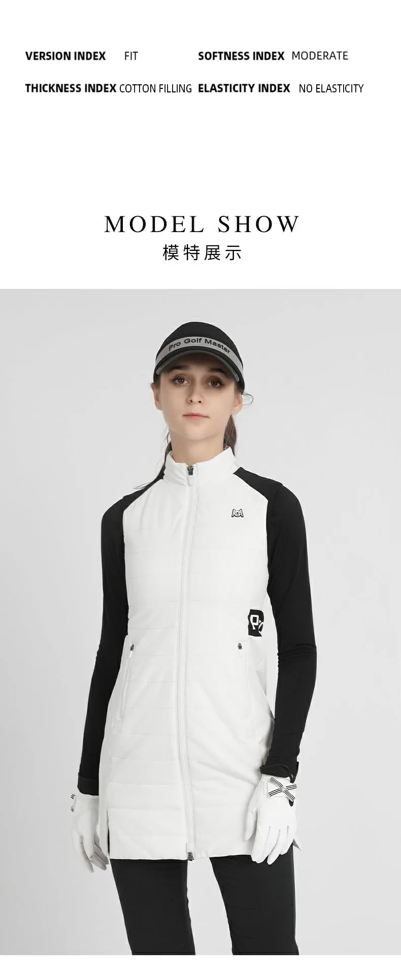 PGM YF499 women soft shell golf sleeveless bubble jacket windbreaker golf vest