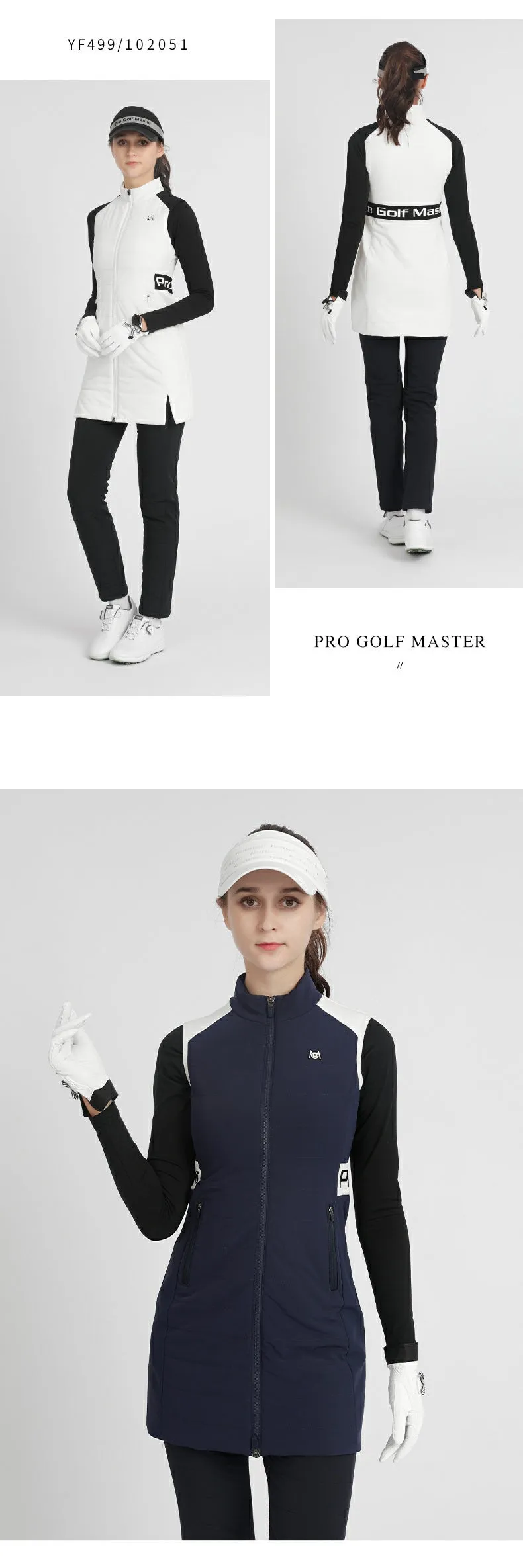PGM YF499 women soft shell golf sleeveless bubble jacket windbreaker golf vest