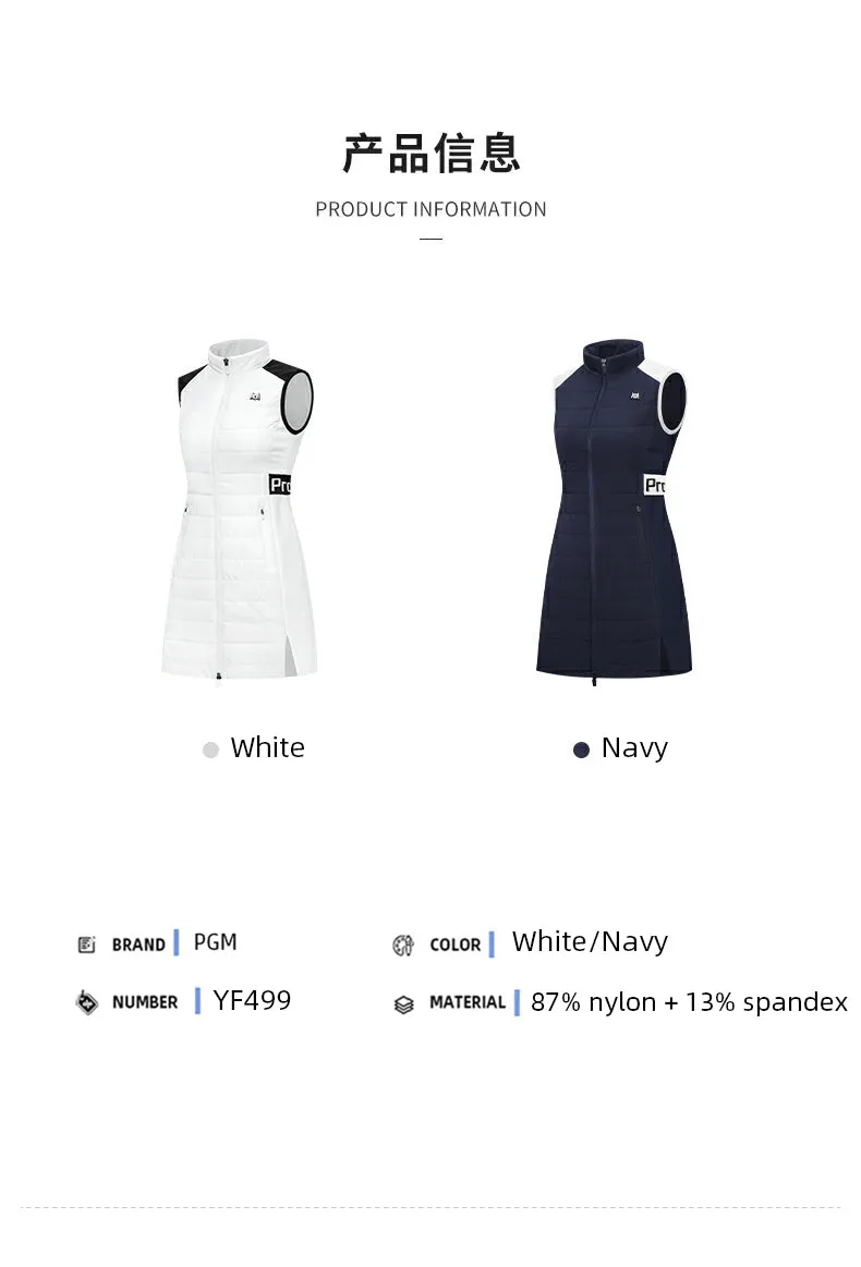 PGM YF499 women soft shell golf sleeveless bubble jacket windbreaker golf vest