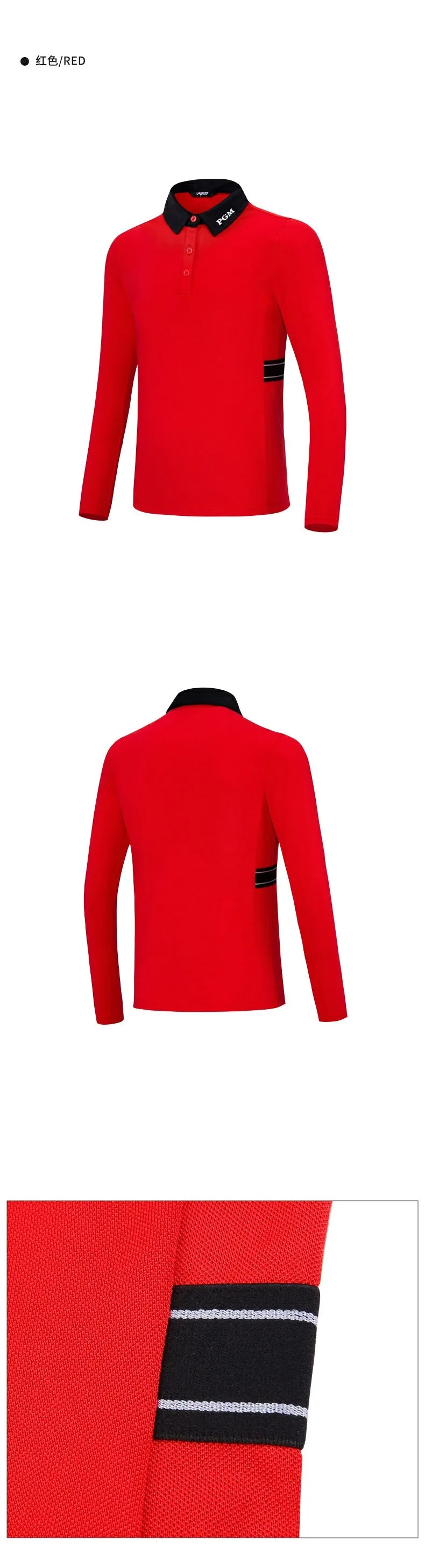PGM YF549 girls golf polo shirts high quality polyester spandex kids golf polo