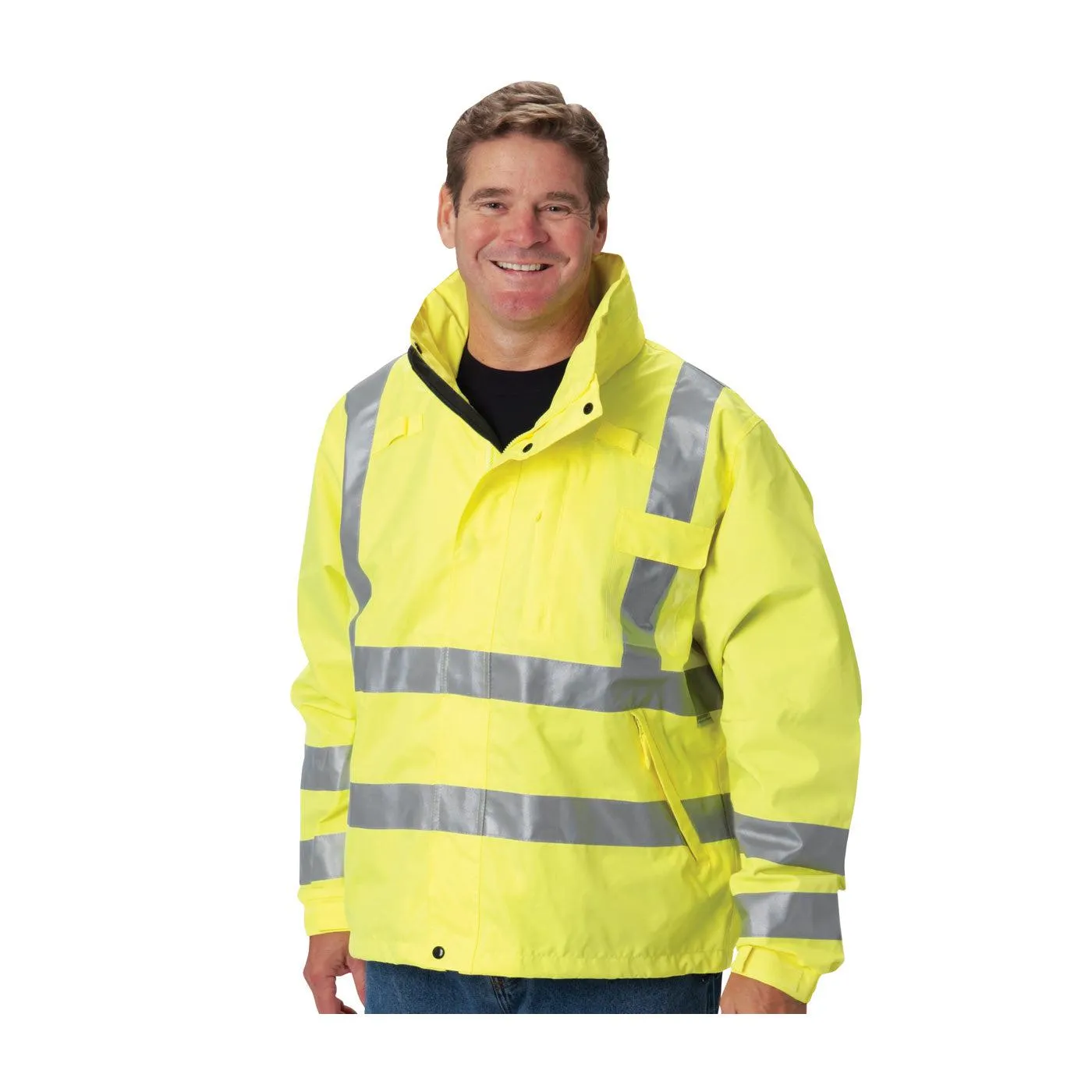 PIP VizPLUS ANSI Type R Class 3 Heavy Duty Waterproof Breathable Jacket
