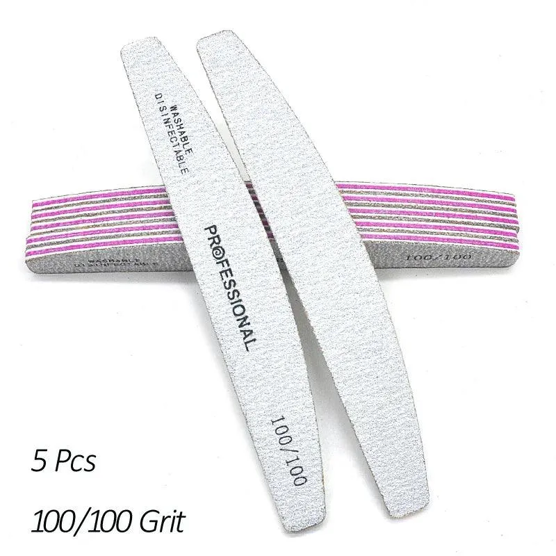 Precision Nail Files Kit: Professional Dual Grit Manicure Tools