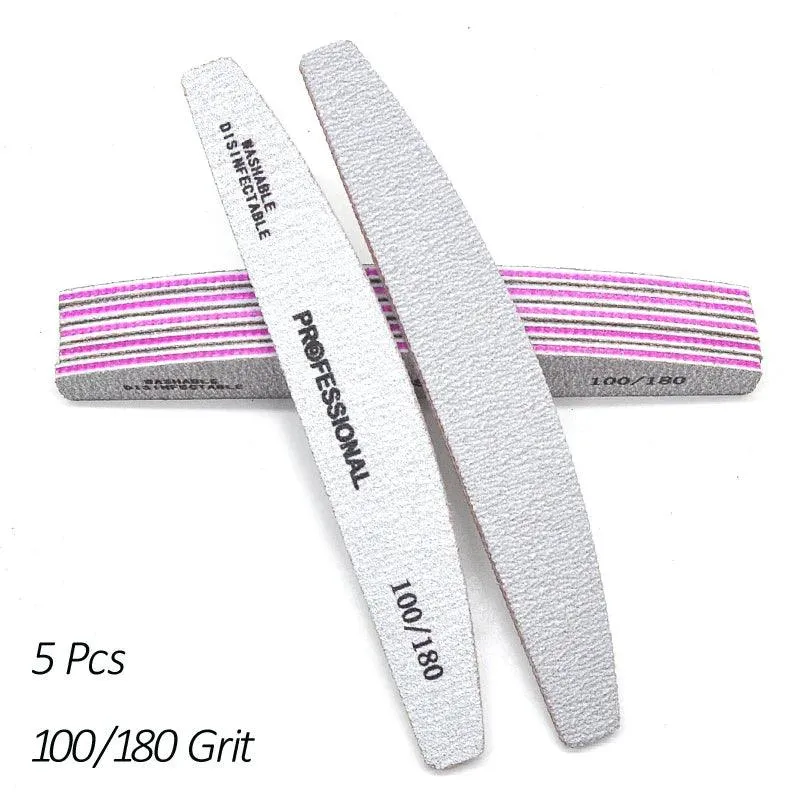 Precision Nail Files Kit: Professional Dual Grit Manicure Tools