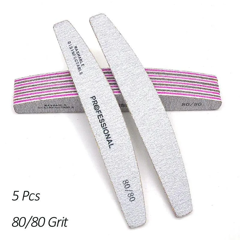 Precision Nail Files Kit: Professional Dual Grit Manicure Tools