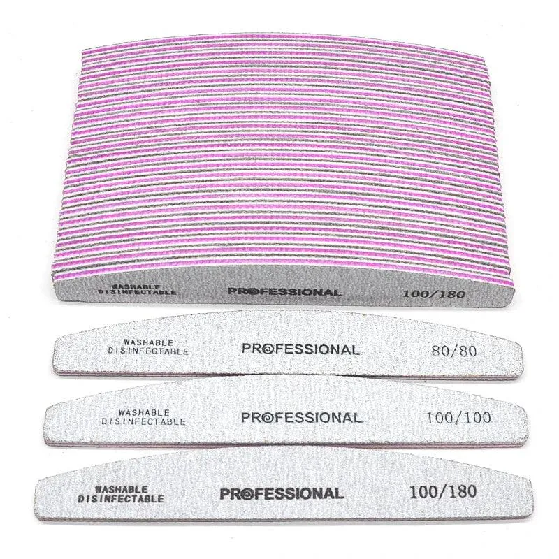 Precision Nail Files Kit: Professional Dual Grit Manicure Tools
